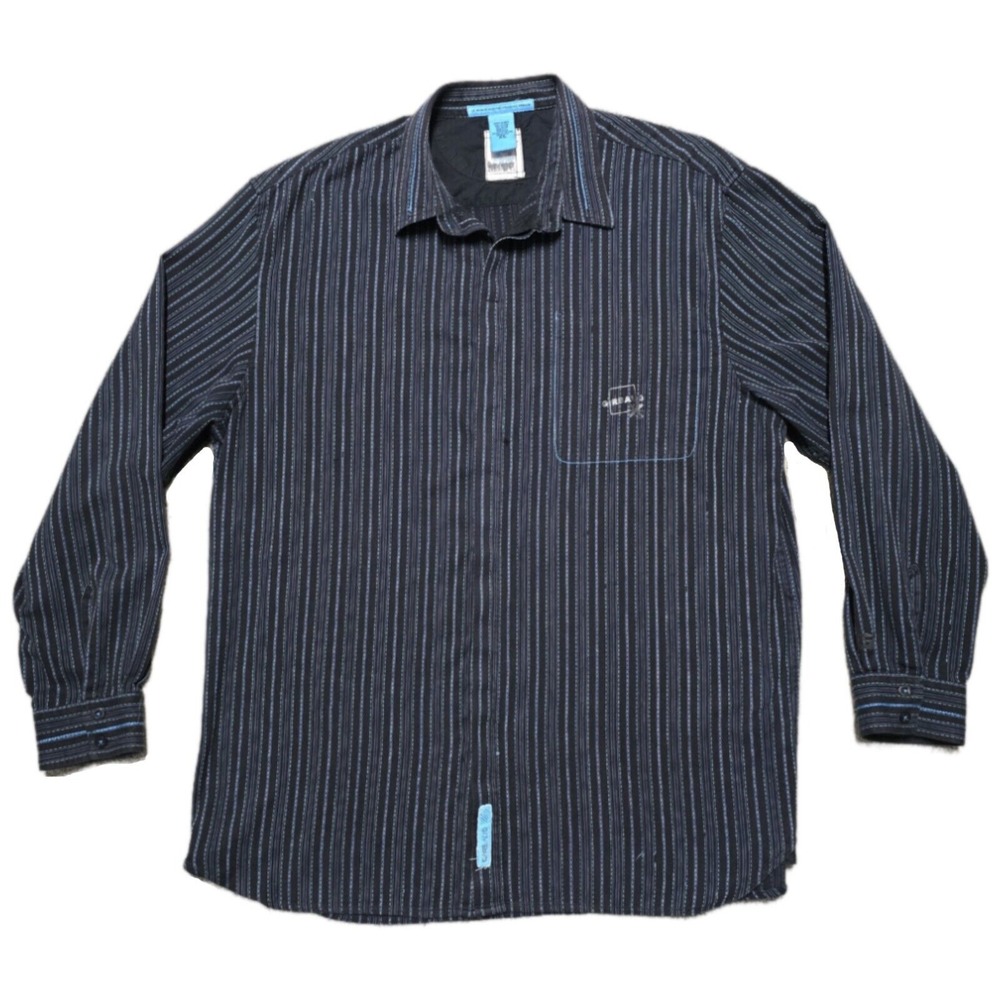 Vintage Le Jean De Marithe Francois Girbaud‎ Mens XL Shirt Button Up Grunge Y2K